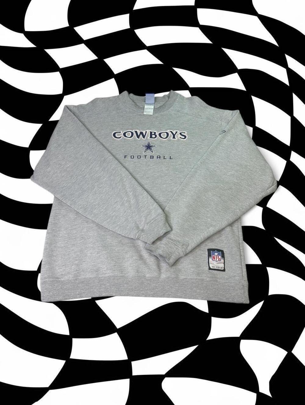 Vintage Gray Reebok Dallas Cowboys Crewneck Sweatshirt